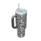 40 Oz Tumbler With Handle Straw Insulated, Stainless Steel Spill Proof Vacuum Coffee Cup Tumbler With Lid Tapered Mug Gifts For Valentine Lover Suitable For Car Gym Office Travel A&S Collection