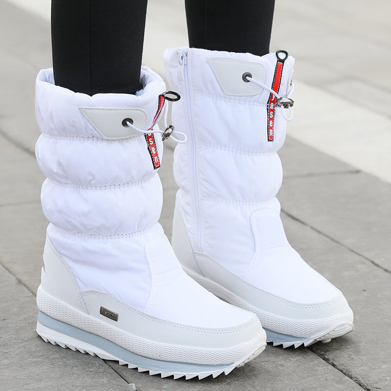 Winter New Plus Velvet Thick Cotton Shoes Thermal Middle Tube Waterproof Non-slip Boots A&S Collection