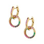 S925 Silver needle selling wind color earrings pendant female retro style studded with zircon earrings A&S Collection