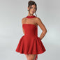Sexy Tube Top Dress With Back Zipper Design Ins Fashion Short Dress For Party Clothing Women A&S Collection