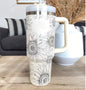 40 Oz Tumbler With Handle Straw Insulated, Stainless Steel Spill Proof Vacuum Coffee Cup Tumbler With Lid Tapered Mug Gifts For Valentine Lover Suitable For Car Gym Office Travel A&S Collection