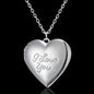 Carved Design Love Necklace Personalized Heart-shaped Photo Frame Pendant Necklace For Women Family Jewelry For Valentine's Day A&S Collection
