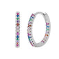 Elegant Multicolor Zircon Circle Ear Clip Earrings for Women – Perfect Fashion Accessory for Any Occasion CJ