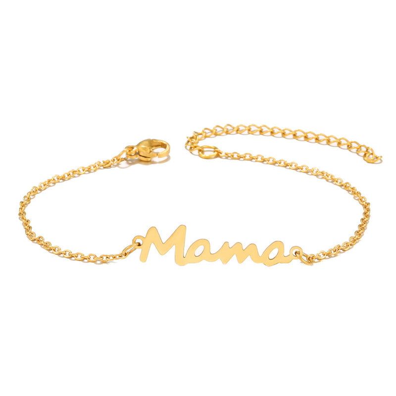 Europe and the United States cross-border hot Mama stainless steel letter necklace Mother's Day series women accessories manufacturers wholesale A&S Collection