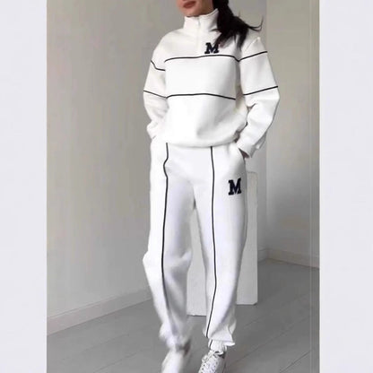 Womens 2 Piece Outfits Lounge Hoodless Pullover Sweatshirt Sweatsuit Sets Sweatshirt Baggy Fashion Sweatpants With Pockets A&S Collection