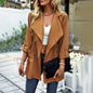 Women's Fashion Temperament Leisure Solid Color Coat Top