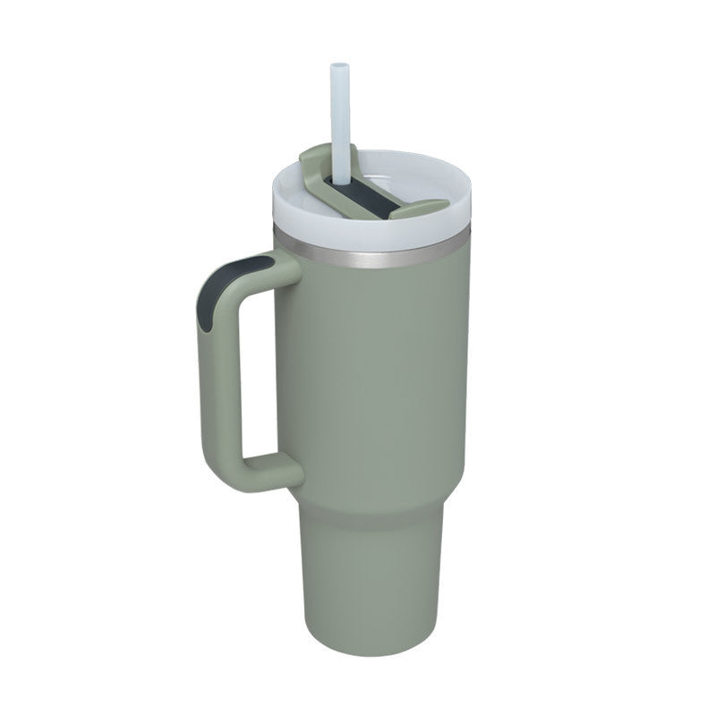 40 Oz Tumbler With Handle Straw Insulated, Stainless Steel Spill Proof Vacuum Coffee Cup Tumbler With Lid Tapered Mug Gifts For Valentine Lover Suitable For Car Gym Office Travel A&S Collection