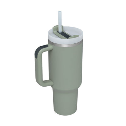 40 Oz Tumbler With Handle Straw Insulated, Stainless Steel Spill Proof Vacuum Coffee Cup Tumbler With Lid Tapered Mug Gifts For Valentine Lover Suitable For Car Gym Office Travel A&S Collection
