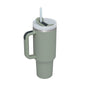 40 Oz Tumbler With Handle Straw Insulated, Stainless Steel Spill Proof Vacuum Coffee Cup Tumbler With Lid Tapered Mug Gifts For Valentine Lover Suitable For Car Gym Office Travel A&S Collection