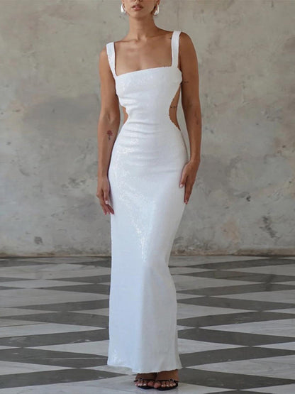 Square Collar Sequin Dresses - Shop Now! CJ
