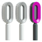 Self Cleaning Hair Brush For Women One-key Cleaning Hair Loss Airbag Massage Scalp Comb Anti-Static Hairbrush CJ