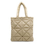 Chic quilted down tote: elegant, spacious, and stylish A&S Collection