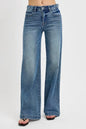 RISEN Full Size Tummy Control High Rise Wide Adjustable Waist Band Jeans Plus Size.