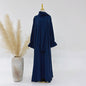 All flared sleeve dress- This elegant, long-sleeved dress features a sophisticated high neck with a draped scarf detail, perfect for a refined look. A&S Collection