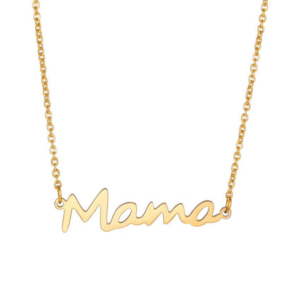 Europe and the United States cross-border hot Mama stainless steel letter necklace Mother's Day series women accessories manufacturers wholesale A&S Collection