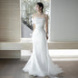 French Off-shoulder Light Wedding Dress Bride A&S Collection