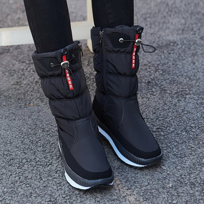 Winter New Plus Velvet Thick Cotton Shoes Thermal Middle Tube Waterproof Non-slip Boots A&S Collection