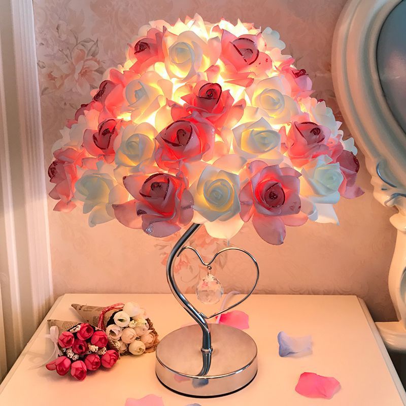 Creative Simple European Table Lamp Bedroom Bedside Rose A&S Collection