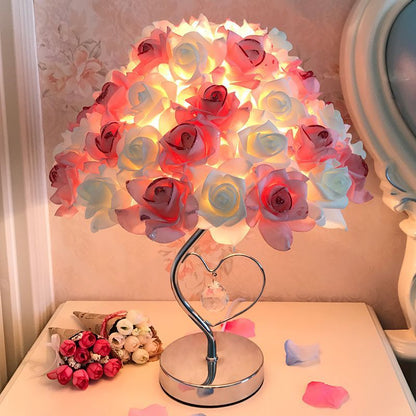 Creative Simple European Table Lamp Bedroom Bedside Rose A&S Collection