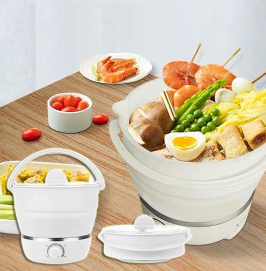 Portable Travel Folding Electric Cooker Multifunctional Electric Hot Pot Food Grade Silicone Dormitory Mini Electric Cooker A&S Collection