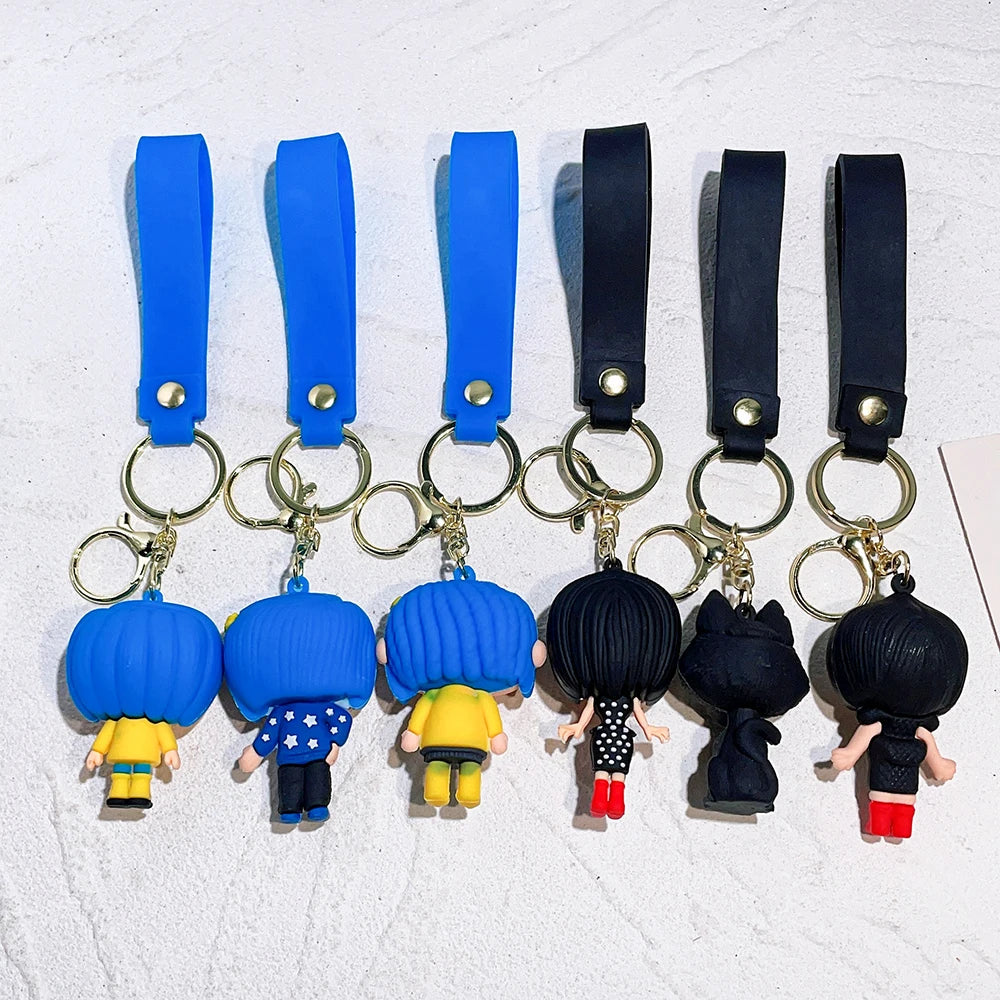 New Mother Ghost keychain necklace Caroline cartoon character keychain cartoon creative pendant A&S Collection