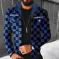 This stylish men's jacket features a checkerboard pattern with multiple pockets, offering a trendy and functional design perfect for autumn and winter A&S Collection
