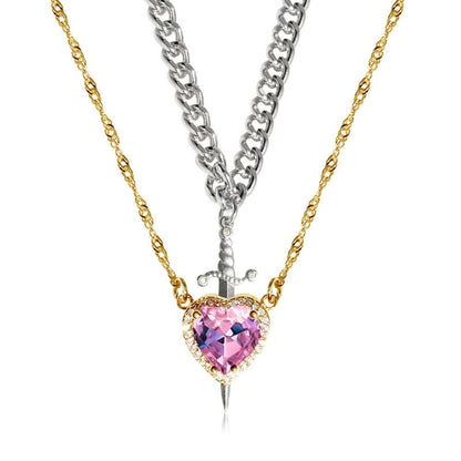 One arrow piercing couple pendant A&S Collection
