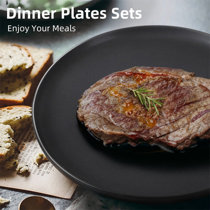 Steak Plate Creative Western Food Plate Vegetable Plate Set Of 6 For Cereal, Salad, Pasta, Soup, Dessert, Serving Dishwasher, Microwave And Oven A&S Collection