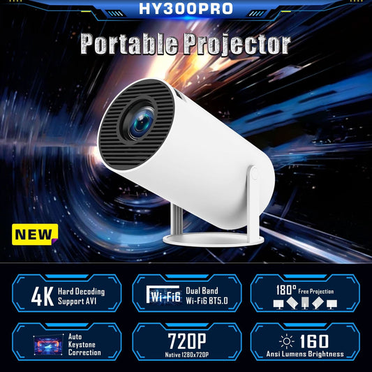 HY300 Pro Projector Home Theater Entertainment Portable Small Projector A&S Collection