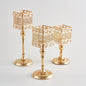 Light luxury style electroplating retro creative candlestick wedding props ornaments iron square candle cup decoration A&S Collection