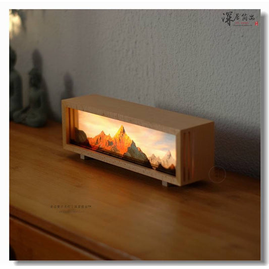 Sunshine Jhan night light Meri Snow Mountain cultural and creative desktop atmosphere light Qianlijiangshan charging pat light Hypersku