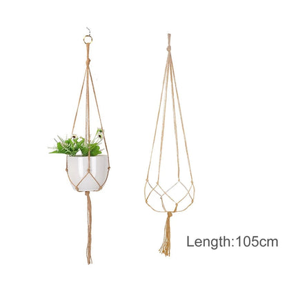 Hanging Plant Handmade Macrame Plant Hanger Flower Pot Planter Hanger Wall Decor Courtyard Garden Hanging Planter Hanging Basket A&S Collection