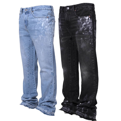 Men's Fashion Stretch Embroidery Straight-leg Denim Straight-leg Pants A&S Collection