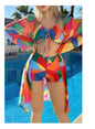 Trendy 3-Piece Bikini Set with Cardigan - Perfect for Summer Beach Style! CJ