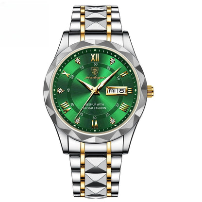 Men's Waterproof Double Calendar Luminous Quartz Watch A&S Collection