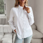 Striped Long Sleeve Shirt Fashion Ruffle Design Button Up Tops Casual Office Blouse Elegant Commuting Women's Clothing A&S Collection