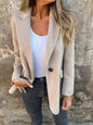 Ins Button Lapel Short Blazer Winter Fashion Commuter Jacket Outwear Women's Clothing A&S Collection