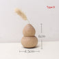 Japanese Style Groceries Solid Wood Dried Flowers And Flowerpot Wooden Craftwork Ins Vase A&S Collection