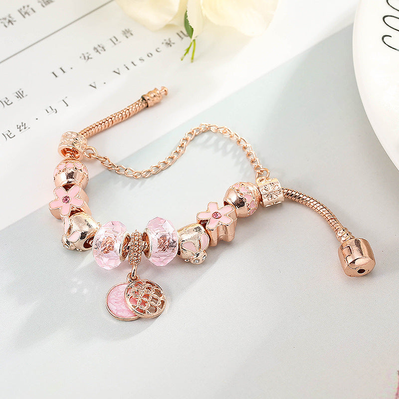 Fashion Love Geometric Rose Gold Bracelet Women's Jewelry A&S Collection