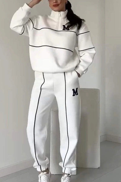 Womens 2 Piece Outfits Lounge Hoodless Pullover Sweatshirt Sweatsuit Sets Sweatshirt Baggy Fashion Sweatpants With Pockets A&S Collection
