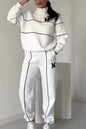 Womens 2 Piece Outfits Lounge Hoodless Pullover Sweatshirt Sweatsuit Sets Sweatshirt Baggy Fashion Sweatpants With Pockets A&S Collection