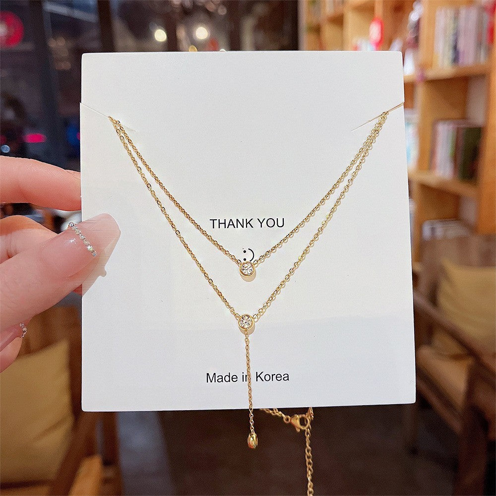 Fashion Titanium Steel Necklace - Light Luxury Design with Advanced Sense for Unique Style CJ