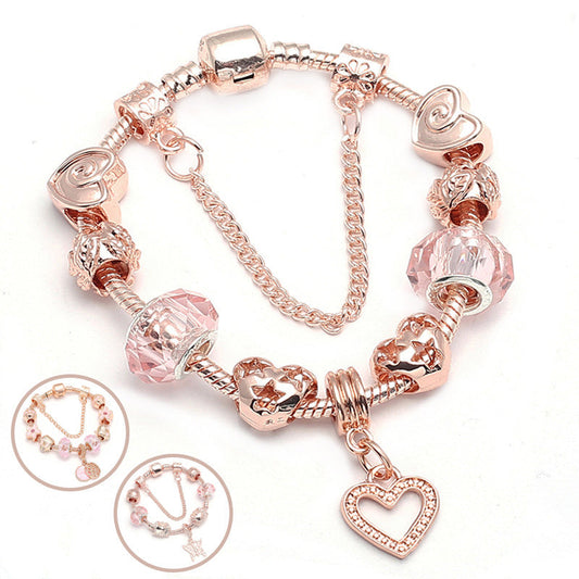 Fashion Love Geometric Rose Gold Bracelet Women's Jewelry A&S Collection