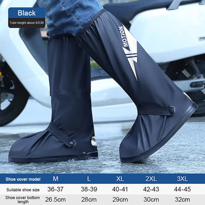 High Tube Rain Shoe Covers Hot Sell Creative Waterproof Reusable Motorcycle Cycling Bike Rain Boot Rainproof Shoes Cover A&S Collection
