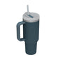 40 Oz Tumbler With Handle Straw Insulated, Stainless Steel Spill Proof Vacuum Coffee Cup Tumbler With Lid Tapered Mug Gifts For Valentine Lover Suitable For Car Gym Office Travel A&S Collection