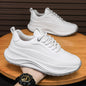 Trendy Thick-Soled Men's Sneakers: Breathable Lace-Up Dad Shoes for Casual Comfort A&S Collection