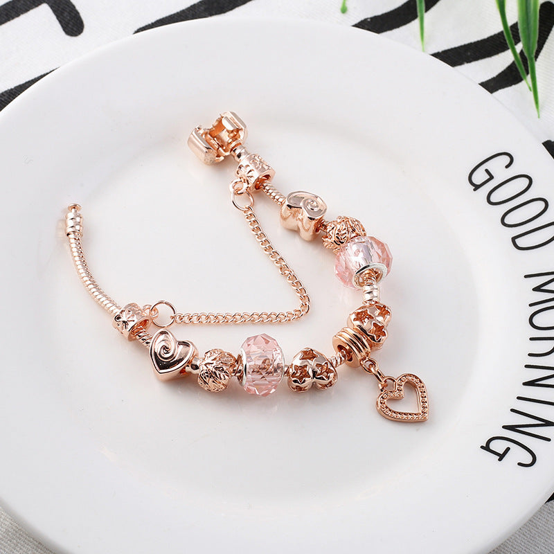 Fashion Love Geometric Rose Gold Bracelet Women's Jewelry A&S Collection