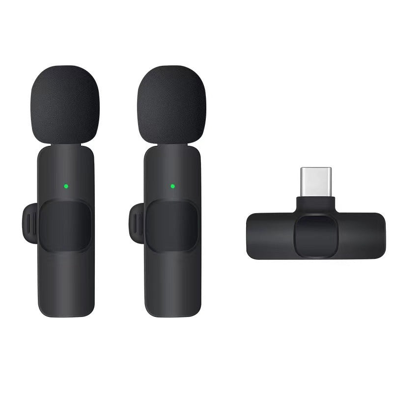 Dual Wireless Lavalier Microphone - Perfect for Outdoor Use with Crystal-Clear Audio CJ