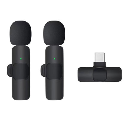Dual Wireless Lavalier Microphone - Perfect for Outdoor Use with Crystal-Clear Audio CJ