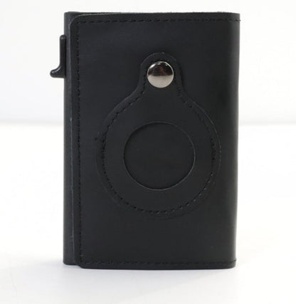 AirTag Wallet Anti Theft Bullet Card Bag Multi-functional Rfid Card Holder Men's Leather Slim Wallets For Airtag Air Tag A&S Collection